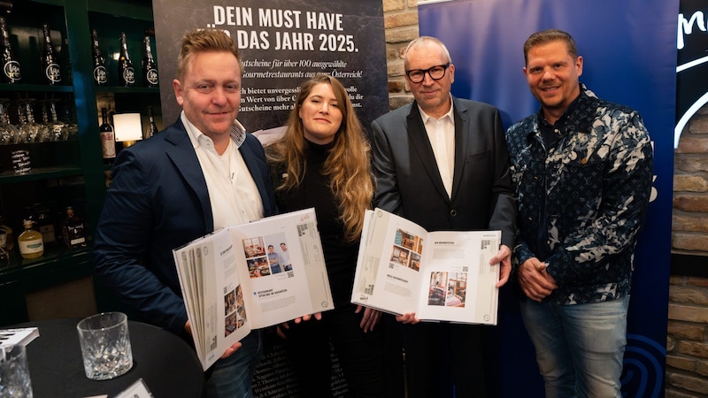 v.l.n.r.: Christian Smolibowksi, Elena Vacano, Franz Bernthaler, Michael Dvoracek (Bild: Culinarius)