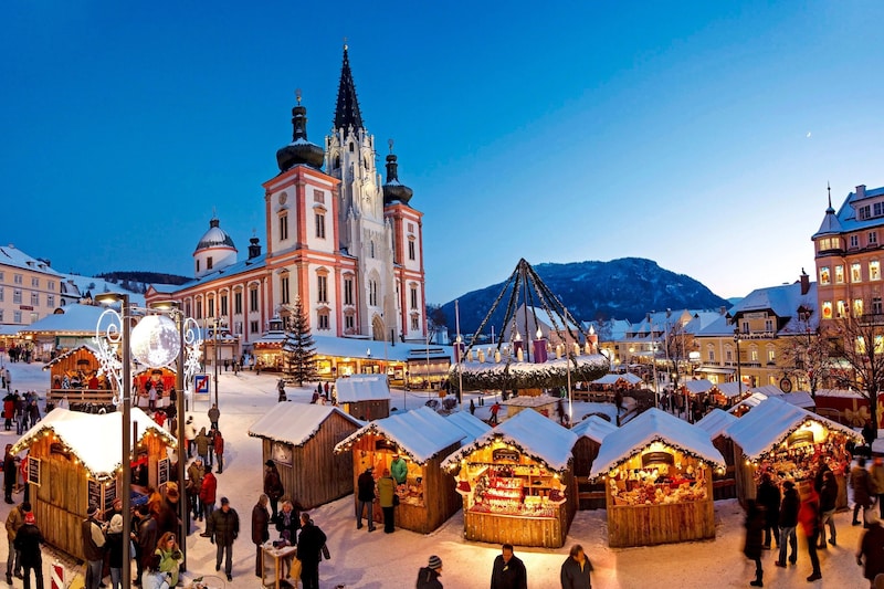 Der Markt in Mariazell hat ein besonders winterliches Flair. (Bild: Mariazeller Land / www.mariazellerland-blog.at)