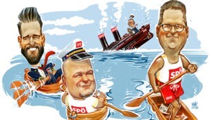 So sieht „Krone“-Karikaturist Milan A. Ilic die Situation in der SPÖ.  (Bild: Milan Ilic)