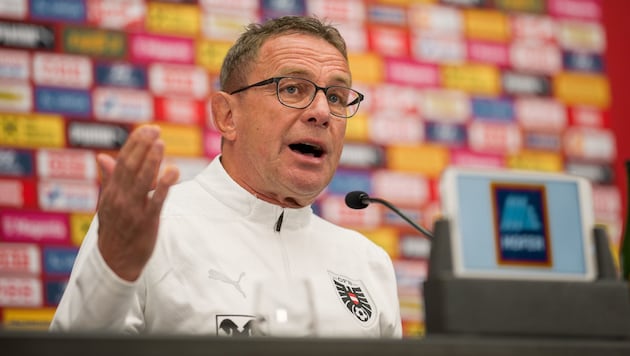 Ralf Rangnick spoke plainly on a number of controversial topics ahead of the match against Kazakhstan. (Bild: GEPA/GEPA pictures)