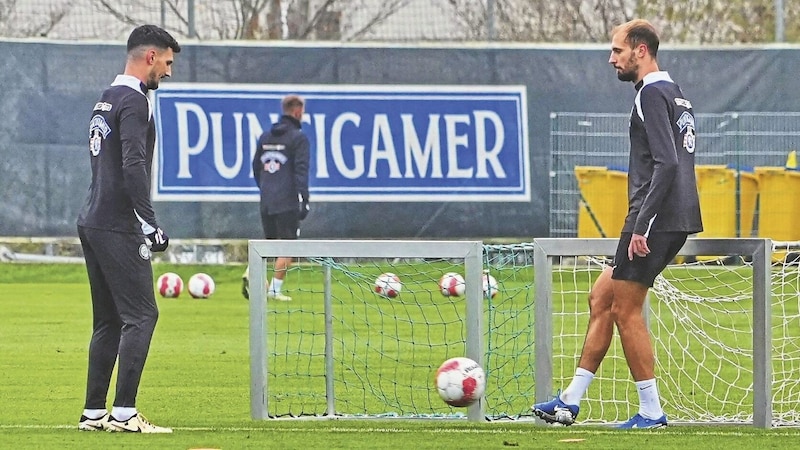 Good news: Borkovic (l.) and Stankovic are back in training. (Bild: Pail Sepp/Sepp Pail)