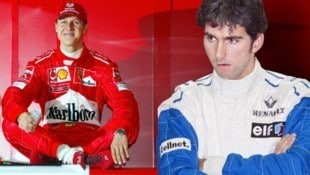 Damon Hill und Michael Schumacher (Bild: AFP, krone.at-grafik)