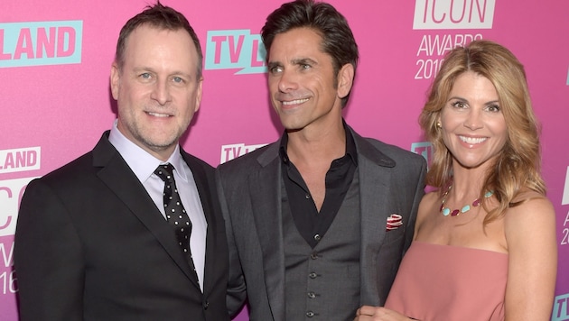 Dave Coulier with his "Full House" colleagues John Stamos and Lori Loughlin (Bild: APA/Jason Kempin/Getty Images for TV Land /AFP )