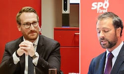 Retter in der Not: ÖGB-Chef Philip Wohlgemuth (links) folgt Georg Dornauer als Parteichef und ...