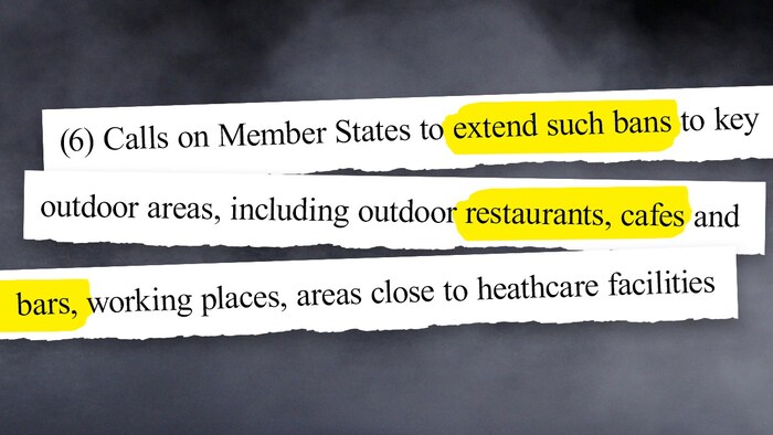 Im Entwurf steht, dass auch Außenbereiche von Restaurants, Cafés und Bars betroffen sein sollen.