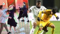 Dancing Stars gegen Kevin Danso und Co. – ein hartes Duell … (Bild: GEPA pictures, ORF Scnreehot)