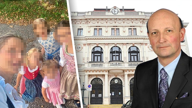 "A misunderstanding", says head of the authorities Andreas Riemer about explosive documents from the kindergarten. He defends himself and the youth welfare office in Tulln in the case of the abduction of three daughters. (Bild: Krone KREATIV/Patrick Huber (2), Privat)