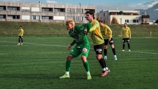 Daniel Au Yeong (li.) traf zum 2:1 gegen Schaffhausen. (Bild: Austria Lustenau)