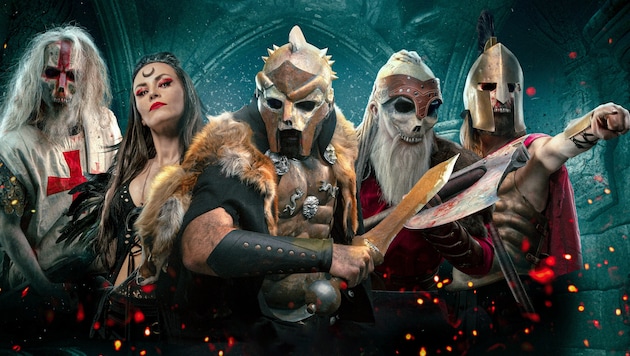 Lokalmatadore: Die Warkings starteten von Tirol aus eine beeindruckende Power-Metal-Karriere. (Bild: Schwaighofer Art)