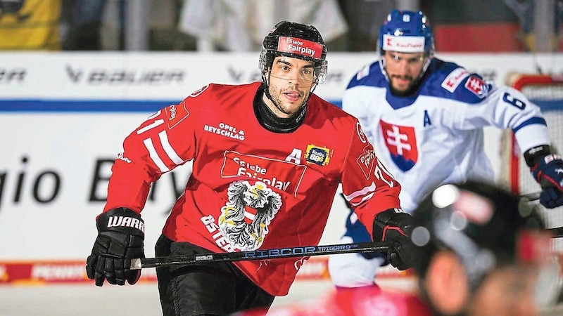 Haudum im Teamdress beim Deutschland-Cup, den Österreich als Dritter abschloss. (Bild: GEPA/GEPA pictures)