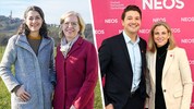 Leonore Gewessler mit Sandra Krautwaschl (links), Beate Meinl-Reisinger besuchte Niko Swatek. 