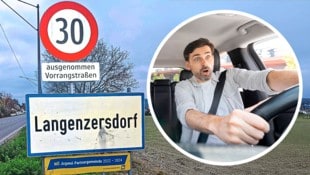 Warum diese Schild-Kombination für viele unklar ist . . .  (Bild: Krone KREATIV/zVg, stock.adobe.com)