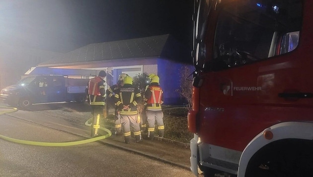 Drei Feuerwehren wurden zum Brand nach Haslach beordert, konnten diesen rasch löschen (Bild: FF Rohrbach)