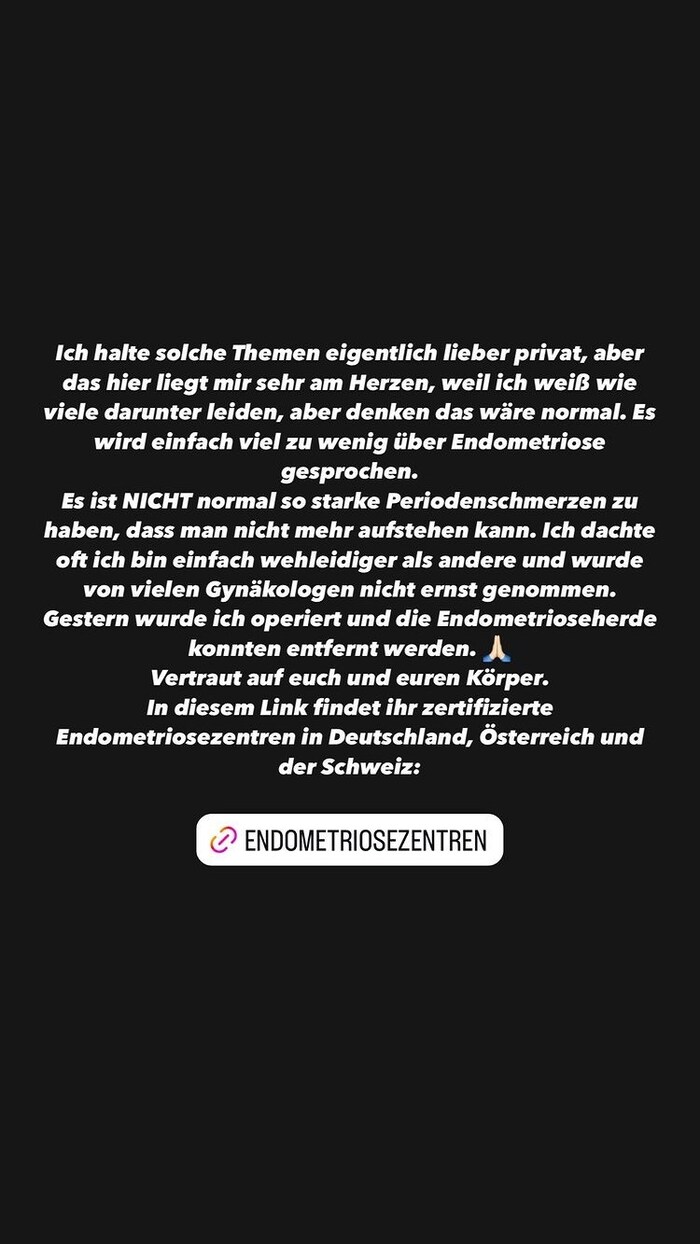 Die Sängerin sprach in einer Nachricht an die Fans offen über ihr Leiden.