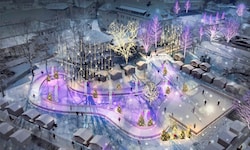 Der größte Eislaufplatz des Landes.