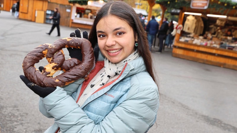 Kimei (14) from Chile was at the market for the first time (Bild: Zwefo)