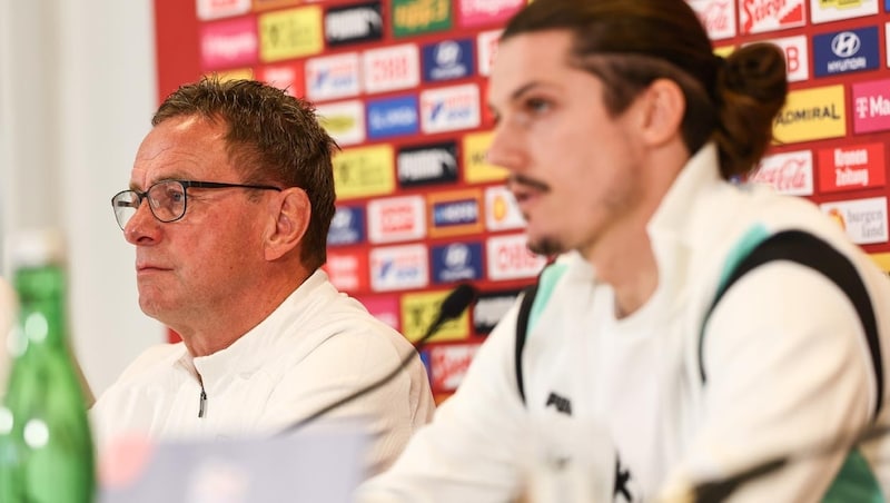 Ralf Rangnick and Marcel Sabitzer (Bild: GEPA pictures)