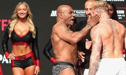 Ring-Girl Sydney Thomas sorgte während des Kampfs zwischen Mike Tyson und Jake Paul für ...