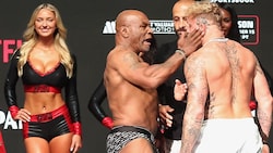 Ring-Girl Sydney Thomas sorgte während des Kampfs zwischen Mike Tyson und Jake Paul für Begeisterung. (Bild: 2024 Getty Images)