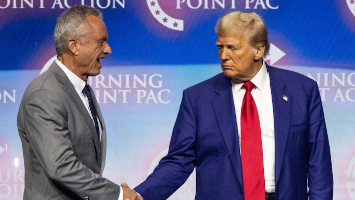 Kennedy with Donald Trump (from left)