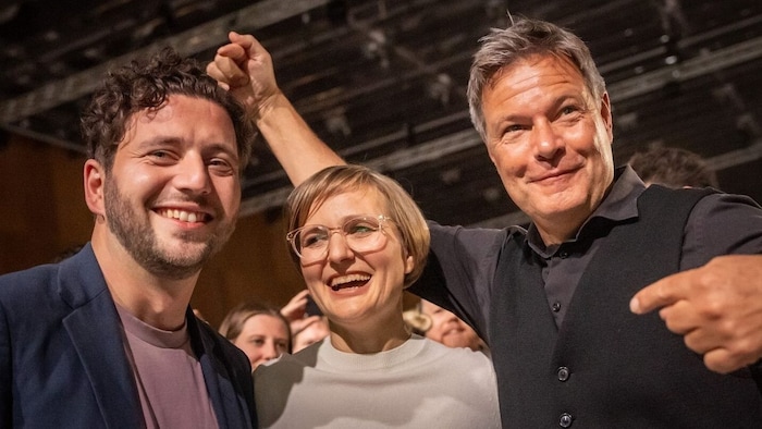 From left: Felix Banaszak, Franziska Brantner and Economics Minister Robert Habeck
