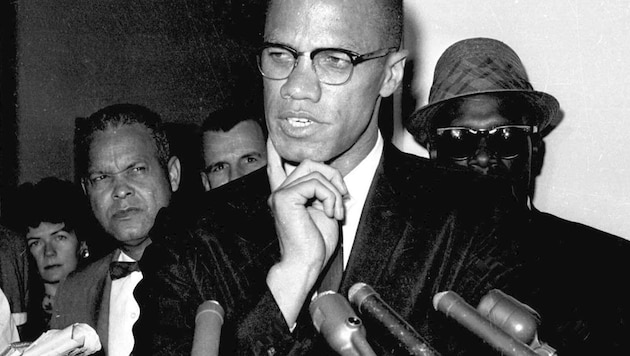 Bürgerrechtler Malcolm X auf einem Archivbild aus dem Jahr 1963 (Bild: AP)