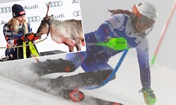 Lucrezia Lorenzi (re.) bedankte sich bei Mikaela Shiffrin.