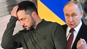 Von links: Der ukrainische Präsident Wolodymyr Selenskyj und Russlands Präsident Wladimir Putin
