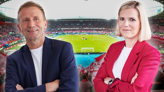 ÖFB boss Klaus Mitterdorfer (left) will propose Silvia Kaupa-Götzl (right) as the new CEO. (Bild: GEPA pictures, ÖBB/Marek Knopp)