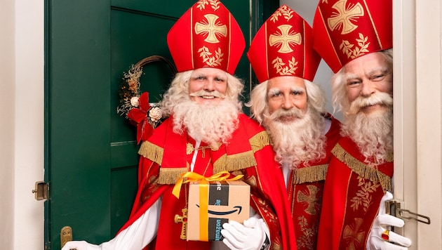 The celebrity Santa Clauses Thomas Morgenstern, Dirk Stermann and Toni Polster could also visit you and your family this year. (Bild: Maximilian Lottmann)