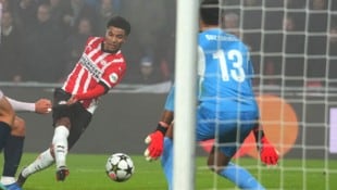 Malik Timman hat für PSV in dieser Saison in 17 Pflichtspielen sechs Tore erzielt.  (Bild: AP ( via APA) Austria Presse Agentur/ASSOCIATED PRESS)