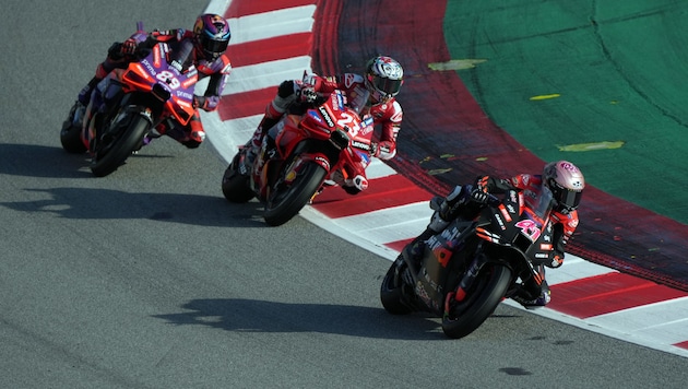 Jorge Martin, Enea Bastianini und Aleix Espargaro (von li. nach re.) (Bild: AFP or licensors)