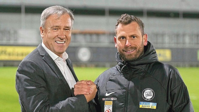 Auch Boss Christian Jauk ließ sich das erste Säumel-Training nicht entgehen. (Bild: GEPA/GEPA pictures)