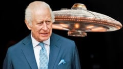 Trägt König Charles zur Enträtselung der britischen „X-Files“ bei? (Bild: Krone KREATIV/stock.adobe.com AFP/BENJAMIN CREMEL)