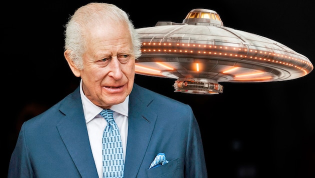 Is King Charles helping to unravel the British "X-Files"? (Bild: Krone KREATIV/stock.adobe.com AFP/BENJAMIN CREMEL)