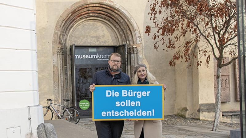 ÖVP Deputy Mayor Florian Kamleitner and local councillor Eva-Maria Hochstöger want the people of Krems to have more of a say. (Bild: ÖVP Krems)