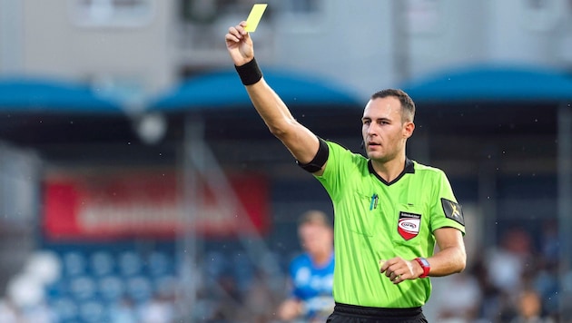 Emil Ristoskov is now also handing out yellow cards in the top division. (Bild: GEPA/GEPA pictures)