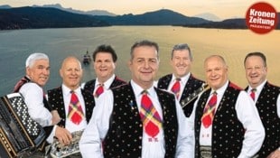 Das letzte Mal musizierten die Volksmusik-Ikonen aus Südtirol zu Zeiten von Roy Black am Wörthersee – nun kehren sie zurück (Bild: Steinthaler, ipmedia, Krone KREATIV)