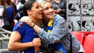 Sam Kerr (li.) und ihre Partnerin Kristie Mewis erwarten ein Kind. (Bild: AP/John Walton, instagram.com/samanthakerr20)