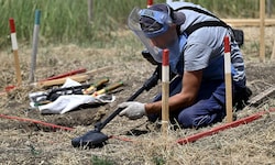 Entschärfung von Antipersonenminen in der Ukraine
