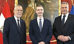 Angelobung von Finanzminister Gunter Mayr durch Bundespräsident Alexander Van der Bellen im ...