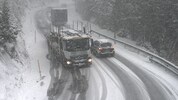 Am Fernpass gab es Schneefahrbahn.
