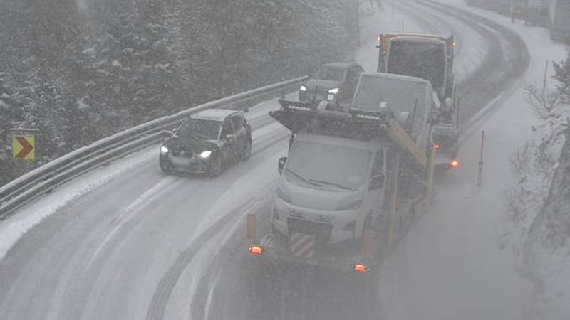 Snow on the Fernpass. (Bild: Land Tirol (Webcam), Krone KREATIV)