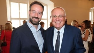 Beim Festspielempfang im Sommer: Stefan Schnöll und Franz Schausberger (Bild: Land Salzburg / Franz Neumayr)