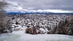 Winterliches Rheintal am Mittwochmorgen. (Bild: Stiplovsek Dietmar)