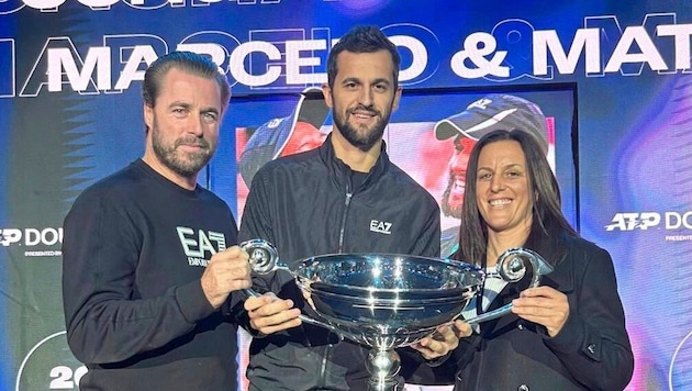 Great success: Oliver Marach and Mate Pavic were honored in Turin! (Bild: Marach)