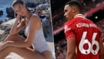 Liverpool-Star Trent Alexander-Arnold (re) und Model Estelle Behnke „genießen die gemeinsame Zeit“.  (Bild: APA/AFP/Darren Staples)