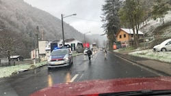 Die Funkstreifenbesatzung versuchte, den Dauerlauf der beiden Esel zuerst mit dem Polizeiauto zu stoppen. (Bild: Jürgen Pachner)