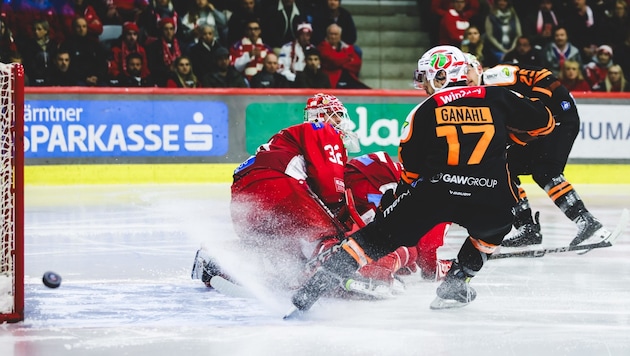 99ers-Heimkehrer Manuel Ganahl trifft am Freitag auf Ex-Klub KAC.  (Bild: GEPA/GEPA pictures)