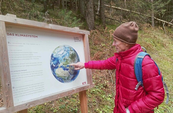 The eleven information boards on the theme trail provide fascinating details about the earth's ...